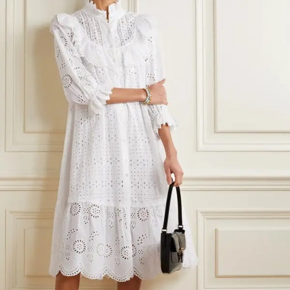 LoveShackFancy Elspeth Dress Size XS in white color